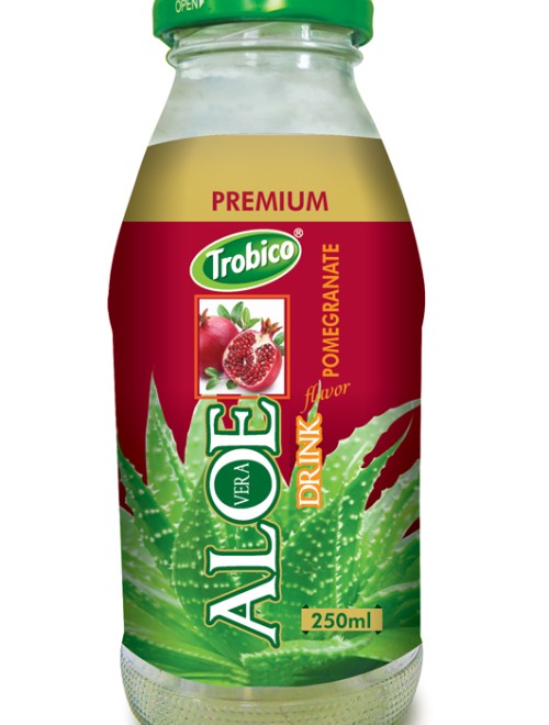 562 Trobico Aloe vera pomegranate flavor glass bottle 250ml